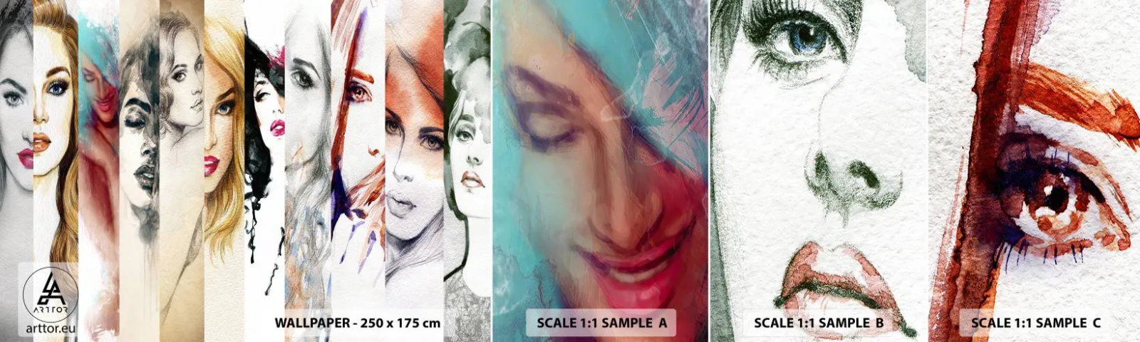 Fotótapéta Minta Standard Eco - És ez mindig TE  - Nő, Női Arc, portré - 100x30 cm