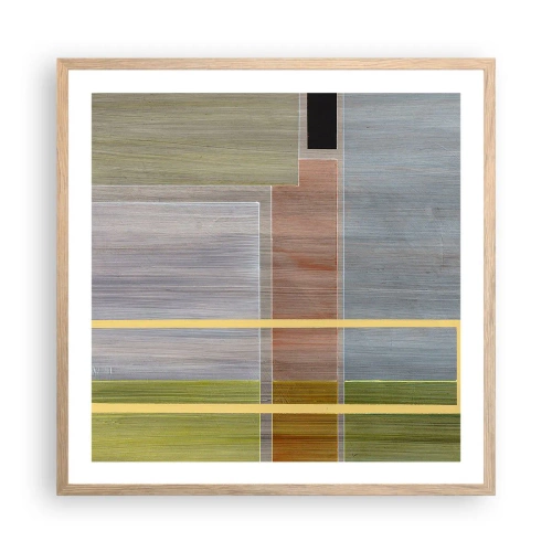 Poszter világos tölgy keretben - Egyszerűen és nyugodtan - 60x60 cm