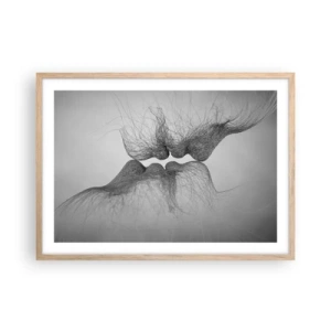 Poszter világos tölgy keretben - A szél csókja - 70x50 cm