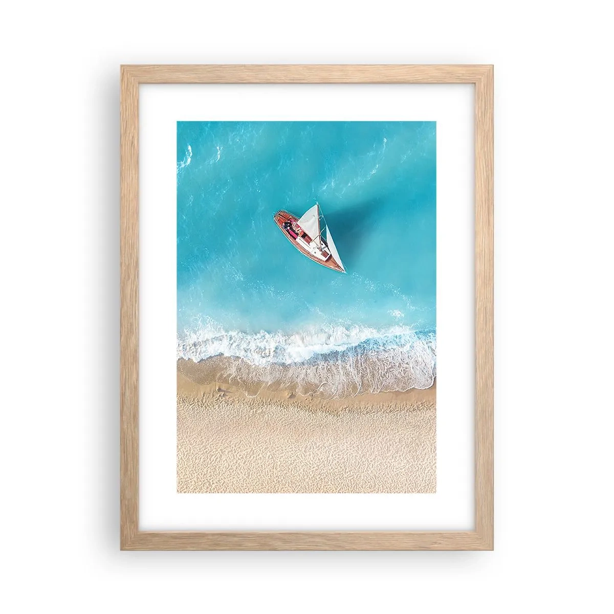 Poszter világos tölgy keretben - A kék és az arany határán - 30x40 cm