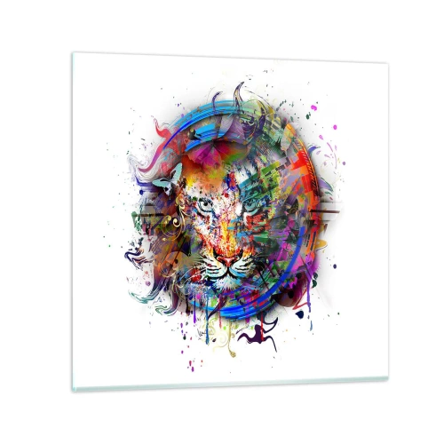 Üveg kép - Szivárványfátyol mögött lapul - 30x30 cm