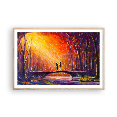 Poszter világos tölgy keretben - Az ég is szereti őket - 91x61 cm