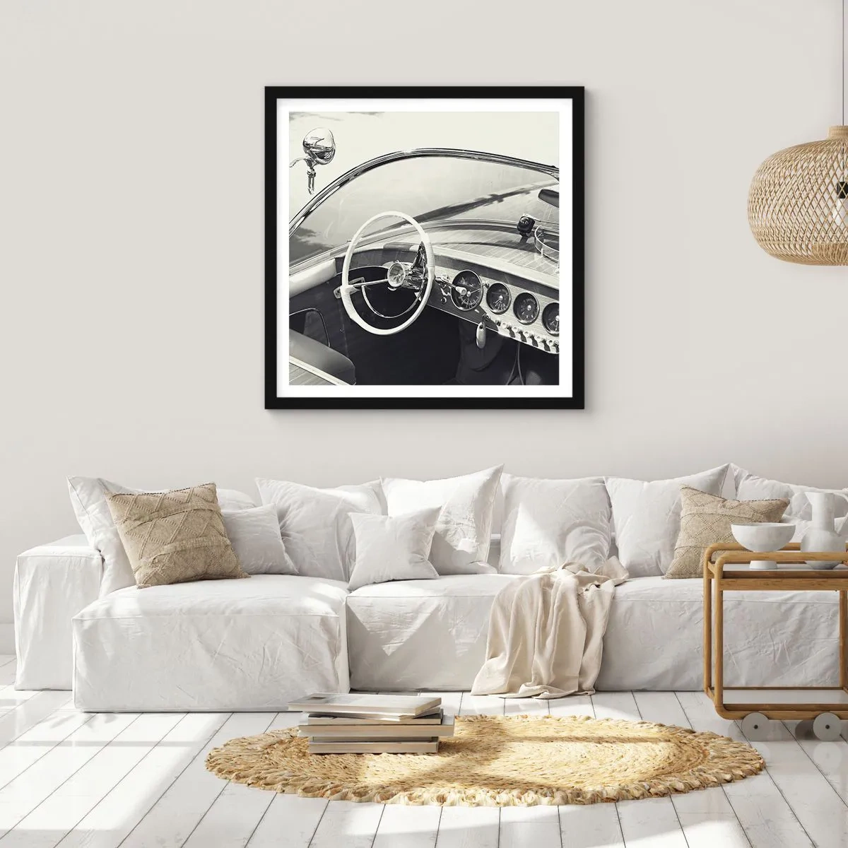 Poszter fehér keretben - Időjárás a gazdagoknak - 40x40 cm