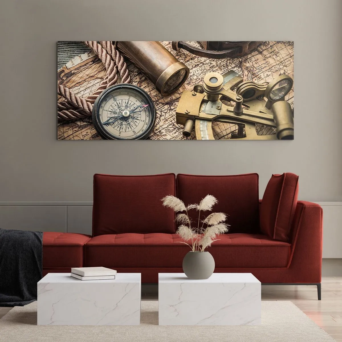 Üveg kép - Állítson be egy irányt - 120x50 cm