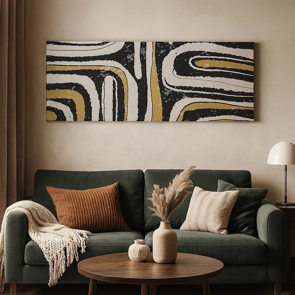 Vászonkép - Kompozíció: traktusok és sikátorok - 30x30 cm