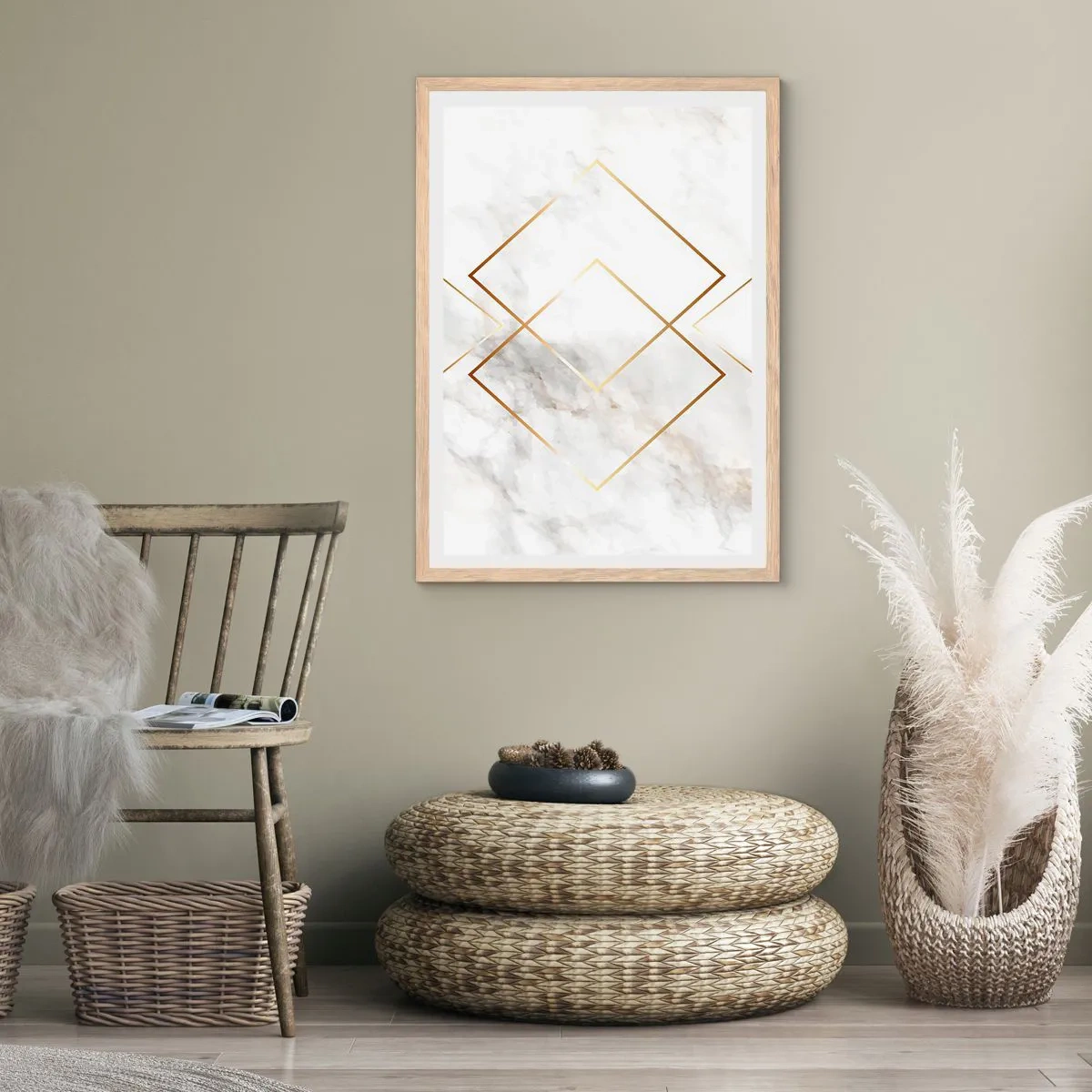 Poszter világos tölgy keretben - Kilátás a végtelenbe - 61x91 cm