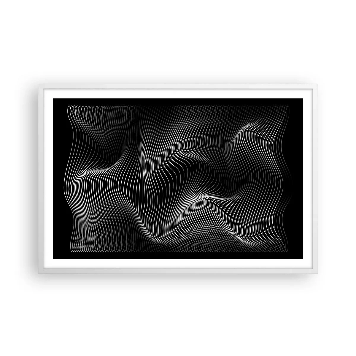 Poszter fekete keretben - A fény tánca a térben - 91x61 cm