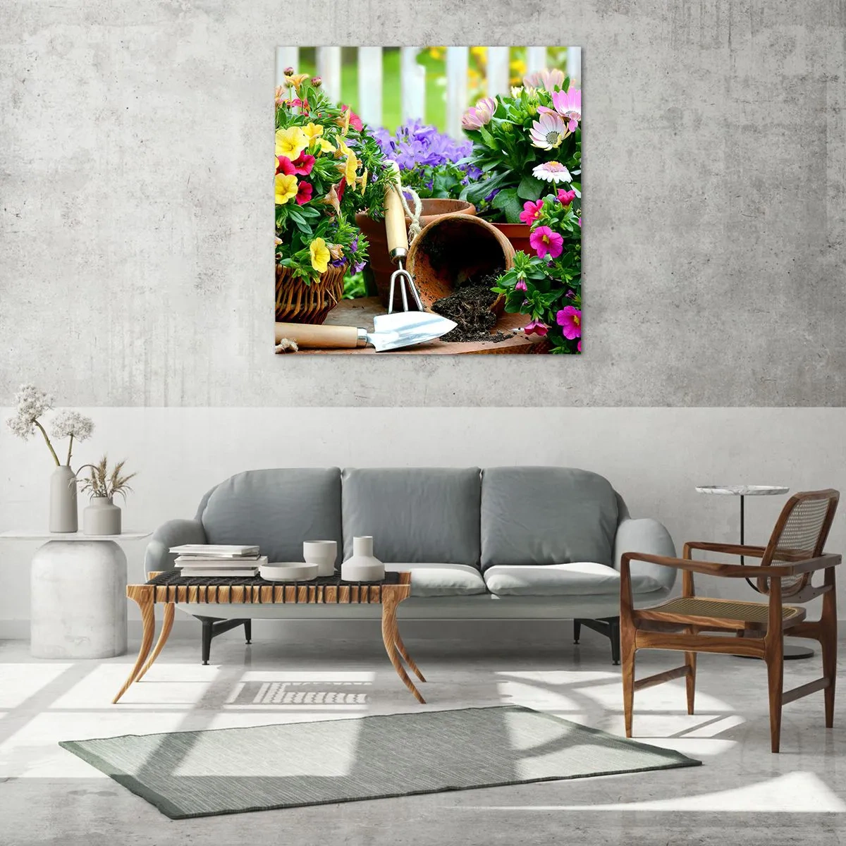 Üveg kép - Zosia kertje - 70x70 cm