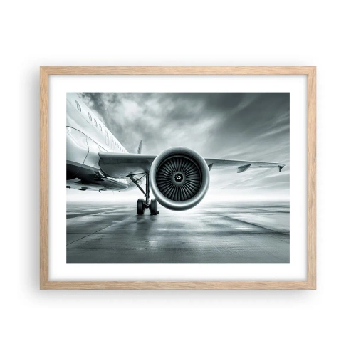 Poszter világos tölgy keretben - Van erő! - 50x40 cm