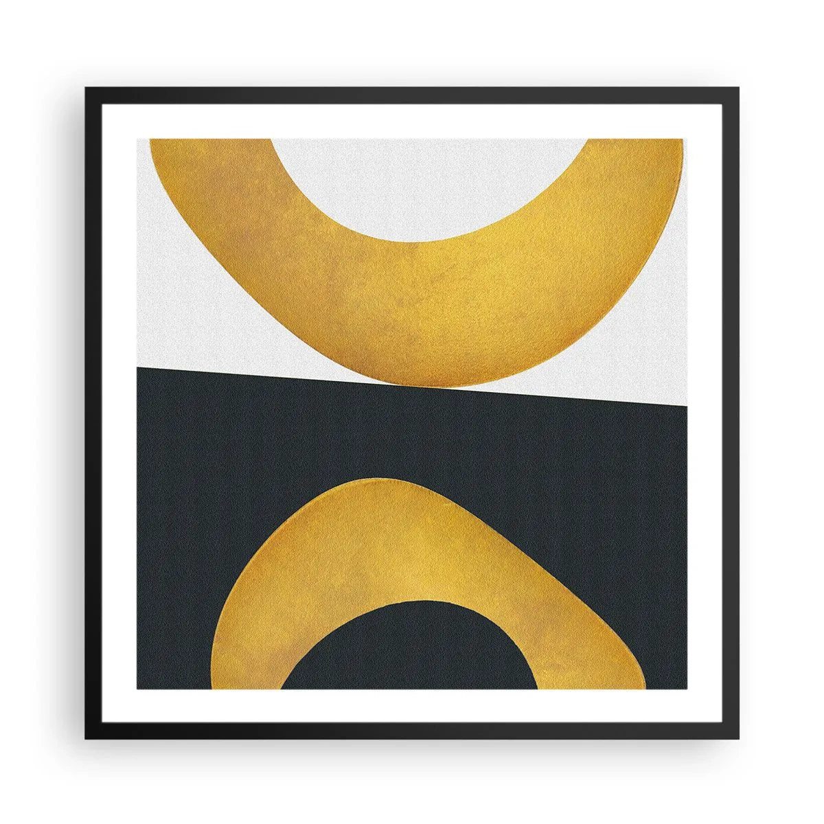 Poszter fehér keretben - Először is: arany - 60x60 cm