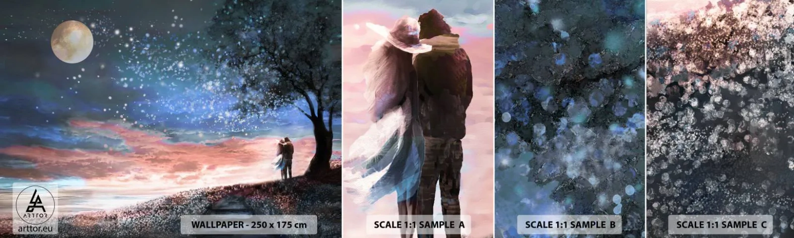 Fotótapéta Minta Standard Eco - Csillagos előadás - Absztrakció, Tájkép, Pár szerelmes - 100x30 cm