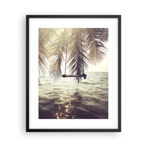 Poszter fehér keretben - Tetszés szerint hintázhat a felhők között - 40x50 cm