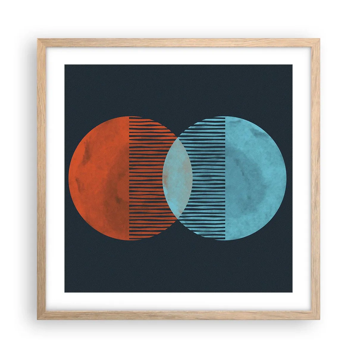 Poszter világos tölgy keretben - Csillagászati fantázia - 50x50 cm