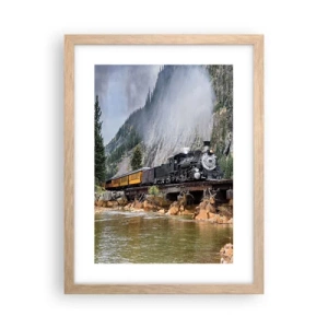 Poszter világos tölgy keretben - Hova? Hova? - 30x40 cm