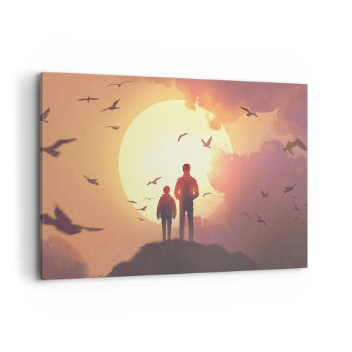 Vászonkép - Szemtől szembe a nappal - 120x80 cm