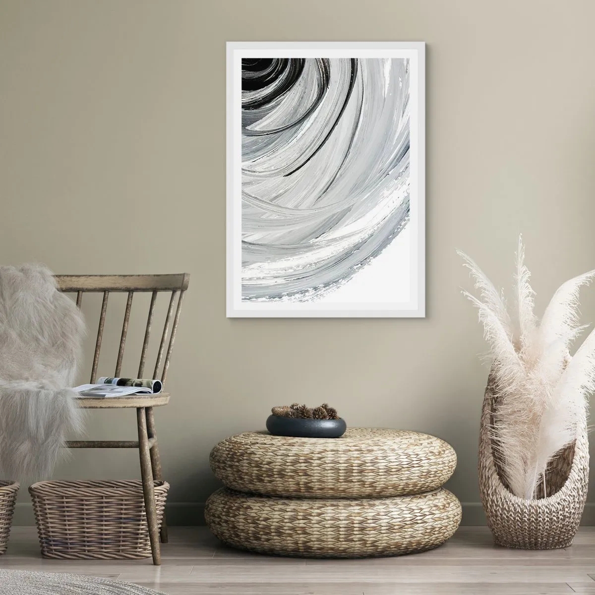 Poszter fekete keretben - Orbitális kompozíció - 61x91 cm