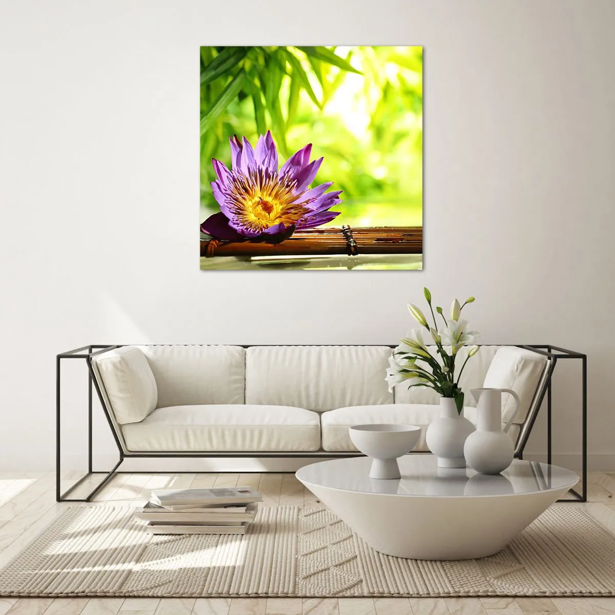 Üveg kép - Az ázsiai napon - 40x40 cm