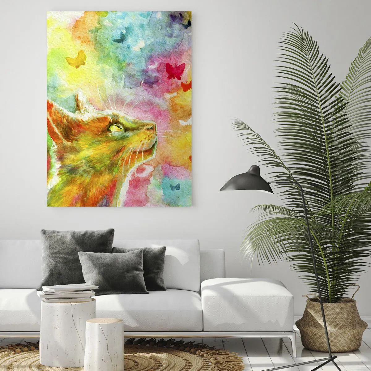 Üveg kép - Baju-baju a macskaparadicsomban - 50x70 cm