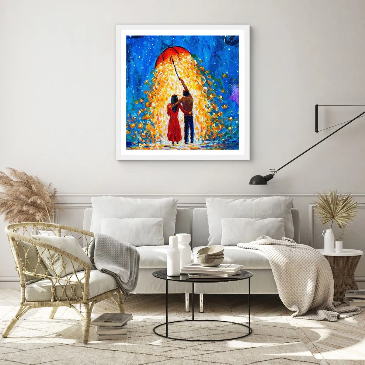 Poszter fekete keretben - Egy esős este varázsa? - 60x60 cm