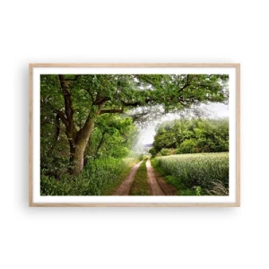 Poszter világos tölgy keretben - Et in Arcadia ego - 91x61 cm