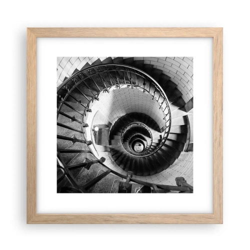 Poszter világos tölgy keretben - Feljebb es feljebb - 30x30 cm