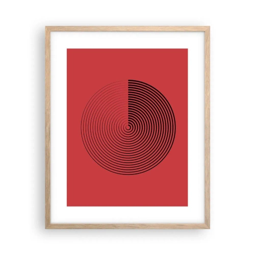 Poszter világos tölgy keretben - Körkörös mozgás - 40x50 cm