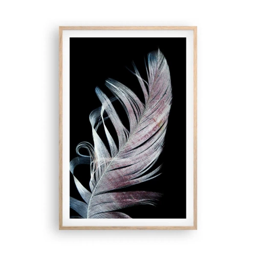 Poszter világos tölgy keretben - Gondolj az érintésre - 61x91 cm