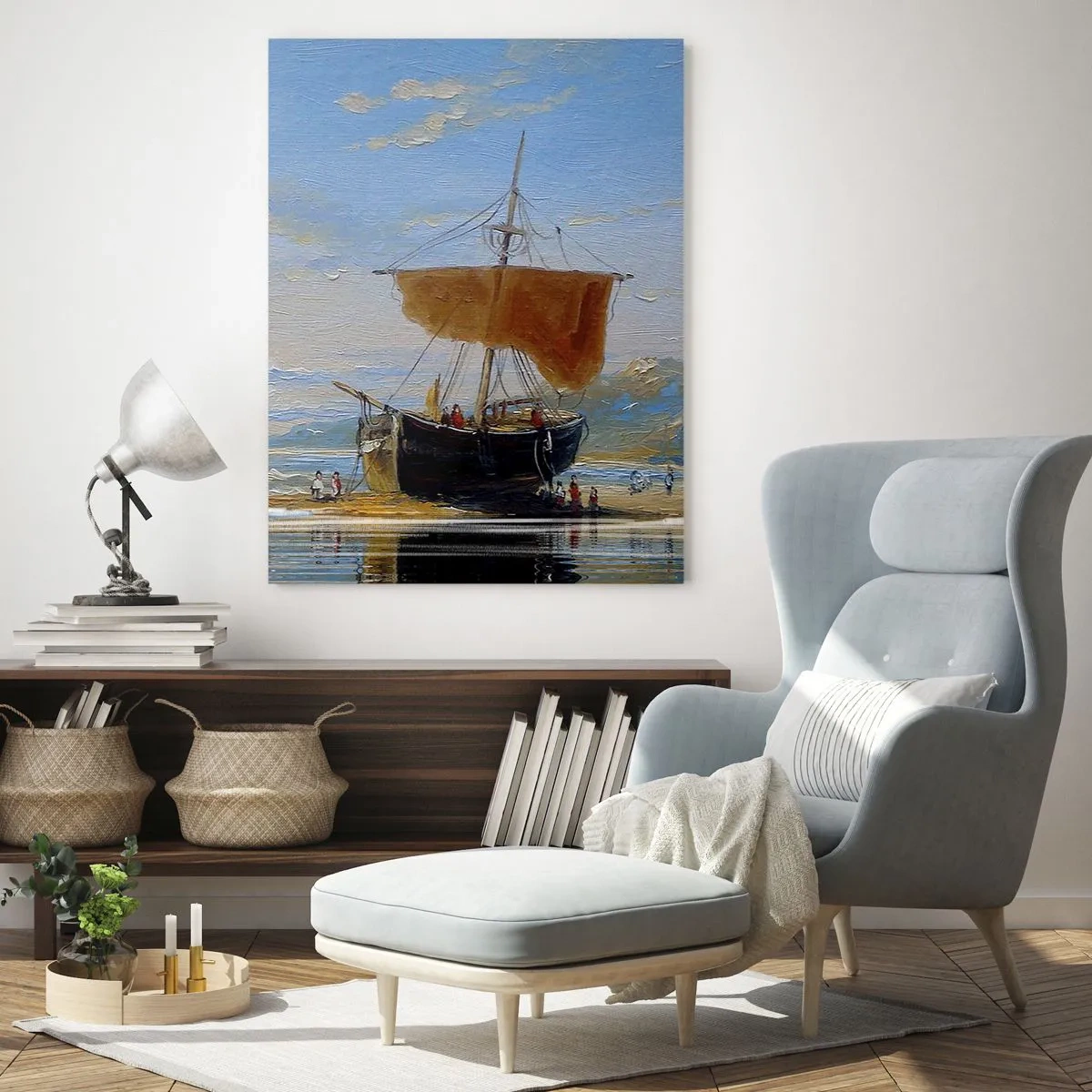 Üveg kép - Víz, föld, levegő - 50x70 cm