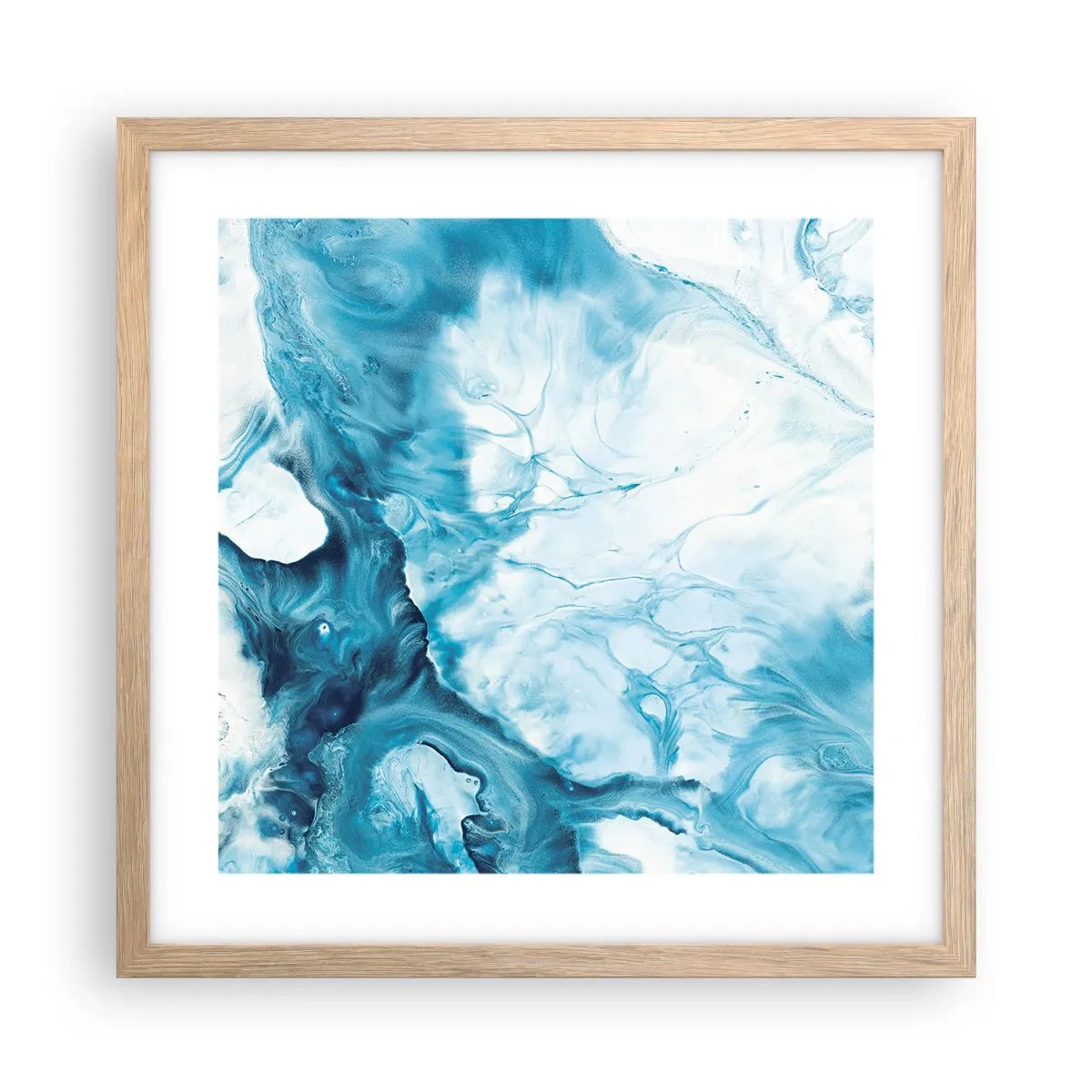 Poszter világos tölgy keretben - Kékség koncertje - 40x40 cm