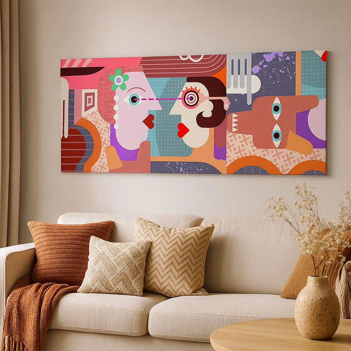 Vászonkép - Szemtől szembe - 100x40 cm