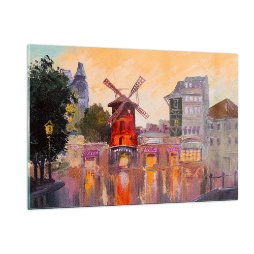 Üveg kép - Párizsi ikonok - Moulin Rouge - 120x80 cm
