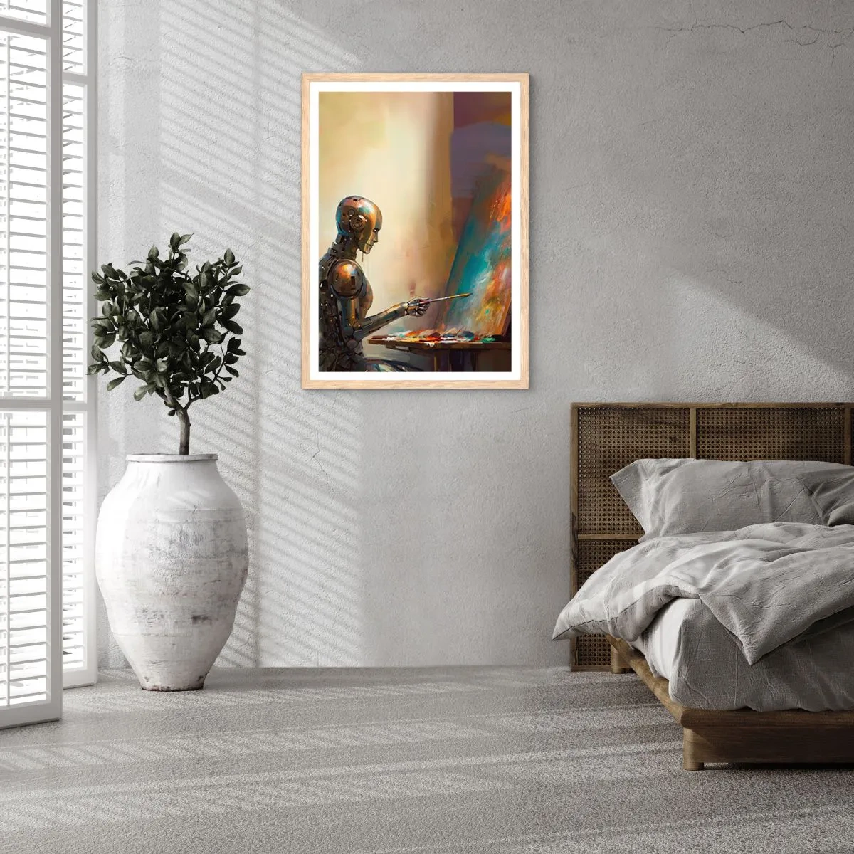 Poszter világos tölgy keretben - A jövő művészete - 61x91 cm
