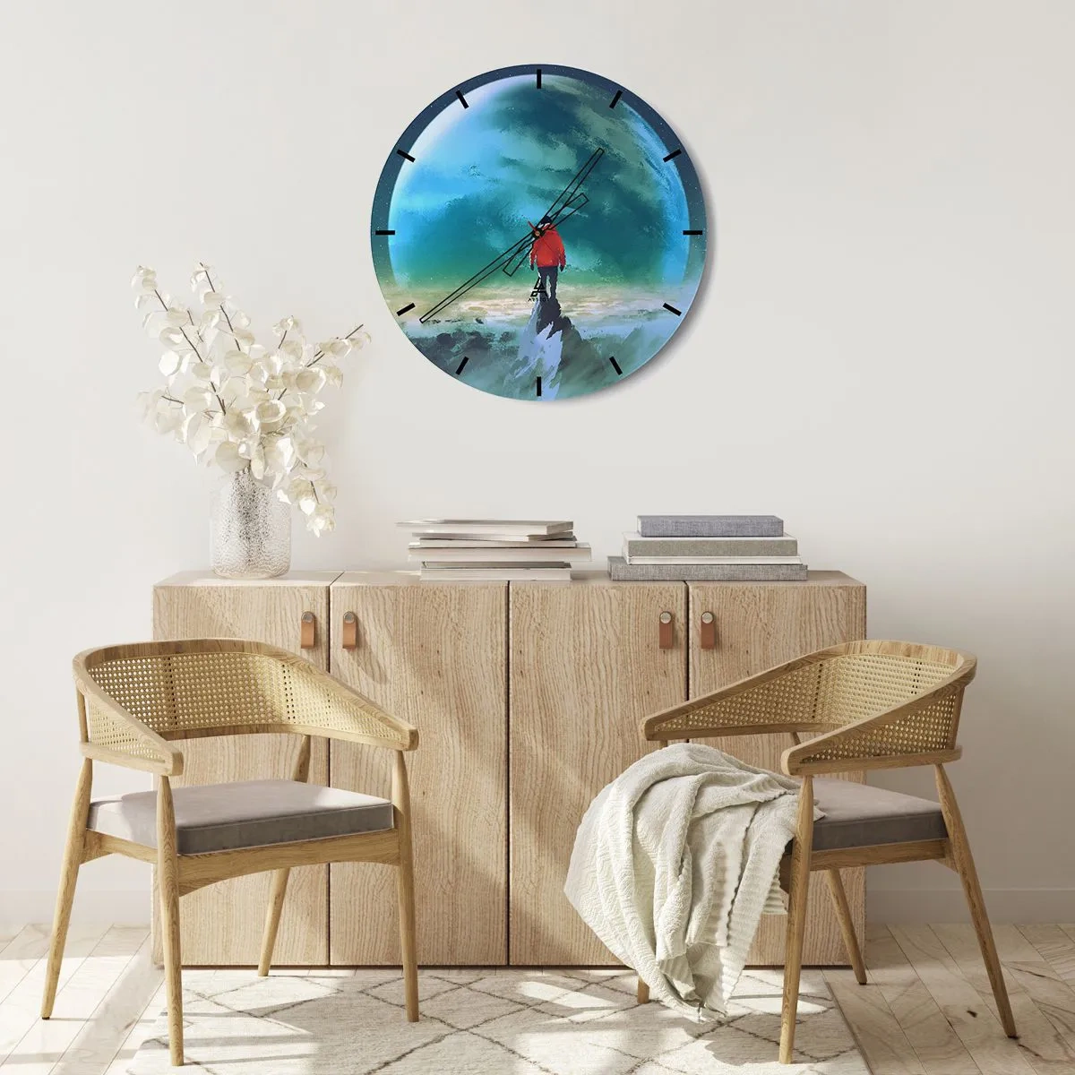 Falióra, Óra - Az új föld felfedezője - 30x30 cm