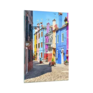 Üveg kép - Város "A papagájoknál" - 70x100 cm