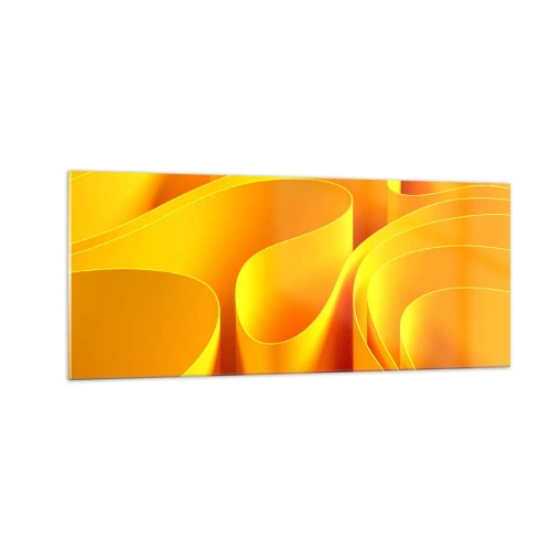 Üveg kép - Mint a nap hullámai - 100x40 cm