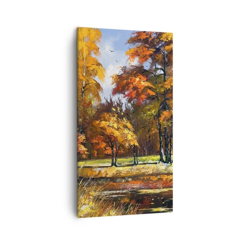 Vászonkép - Tájkép aranyban és bronzban - 45x80 cm