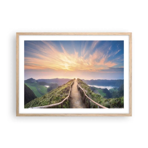 Poszter világos tölgy keretben - Közel az éghez - 70x50 cm