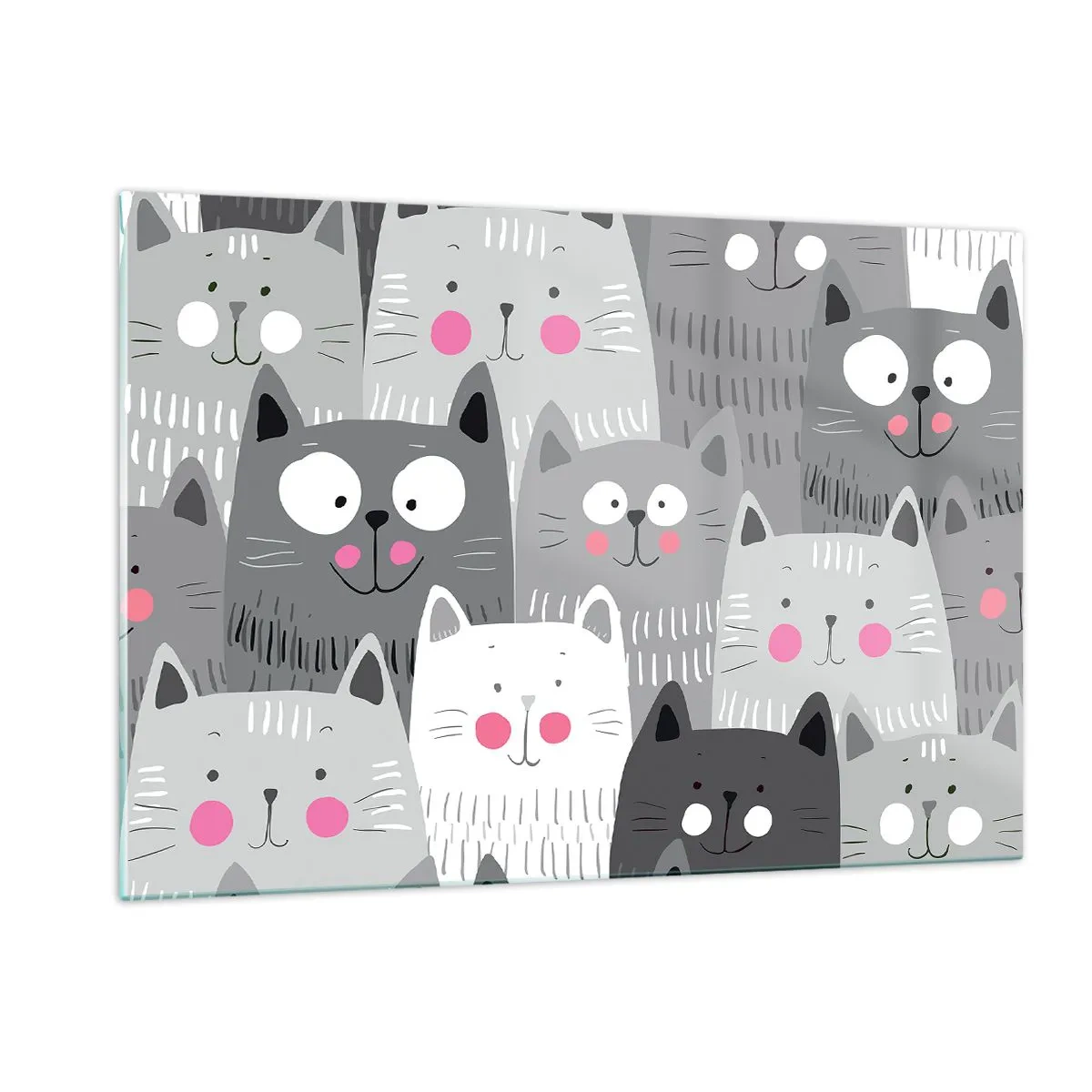 Üveg kép - A macska világa - 120x80 cm