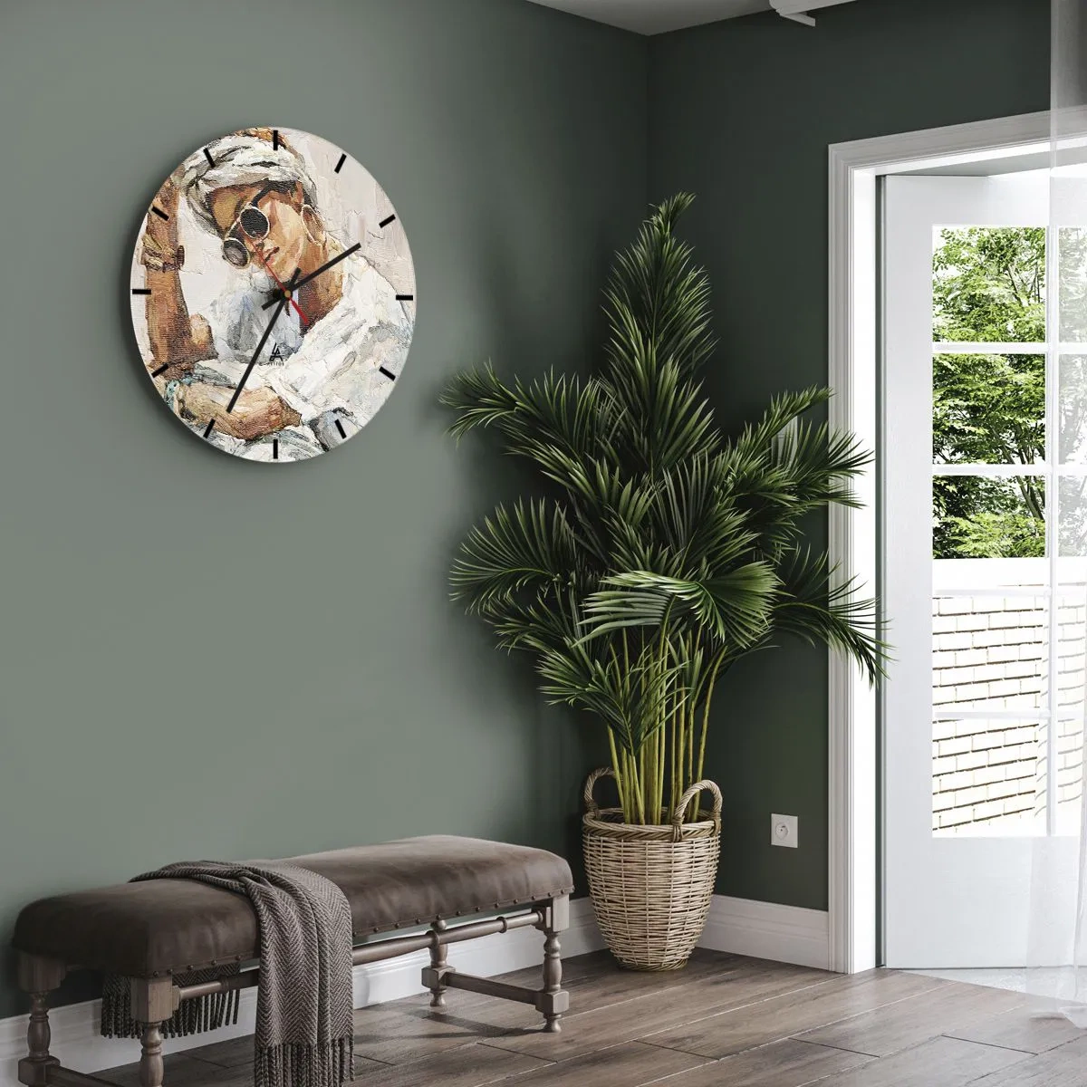 Falióra, Óra - Portré teljes napfényben - 40x40 cm