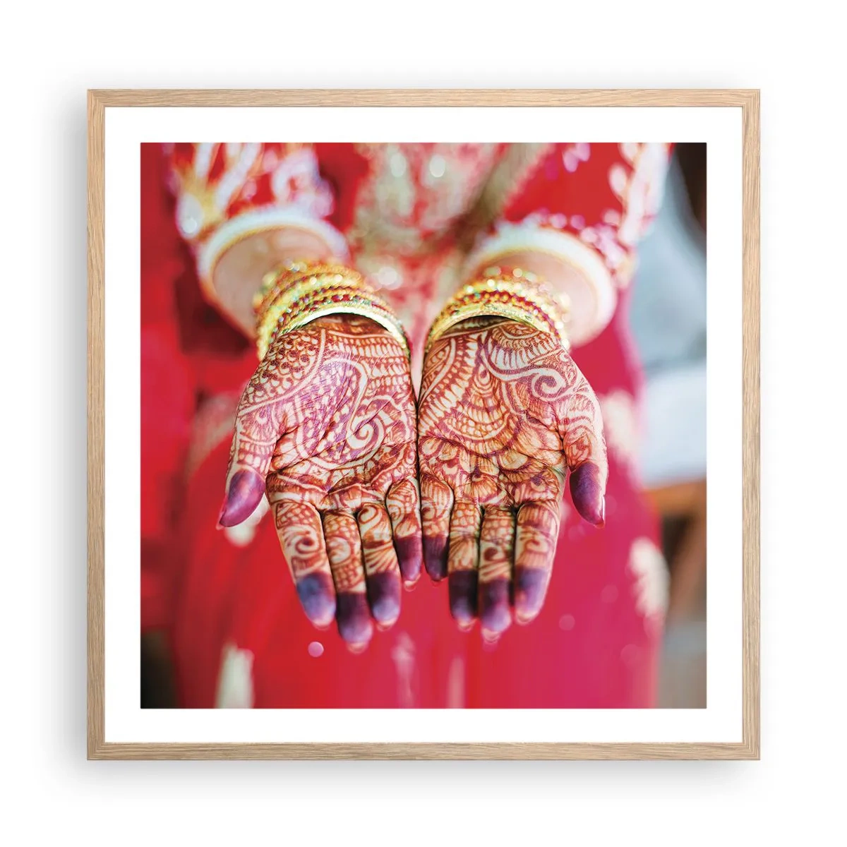 Poszter világos tölgy keretben - Szerencsére elkészült - 60x60 cm