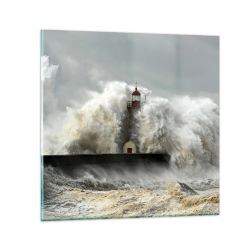 Üveg kép - Az óceán haragja - 60x60 cm