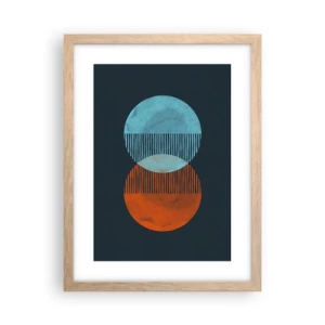 Poszter világos tölgy keretben - Csillagászati fantázia - 30x40 cm