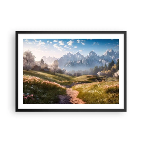Poszter fehér keretben - Idilli völgy - 70x50 cm