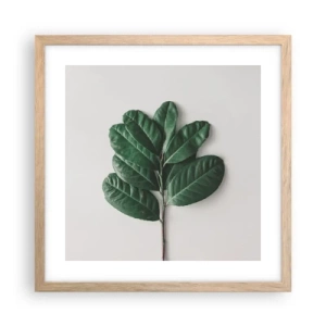 Poszter világos tölgy keretben - Rajz csak a természetről - 40x40 cm