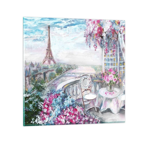 Üveg kép - Itt májusban a legszebb - 70x70 cm