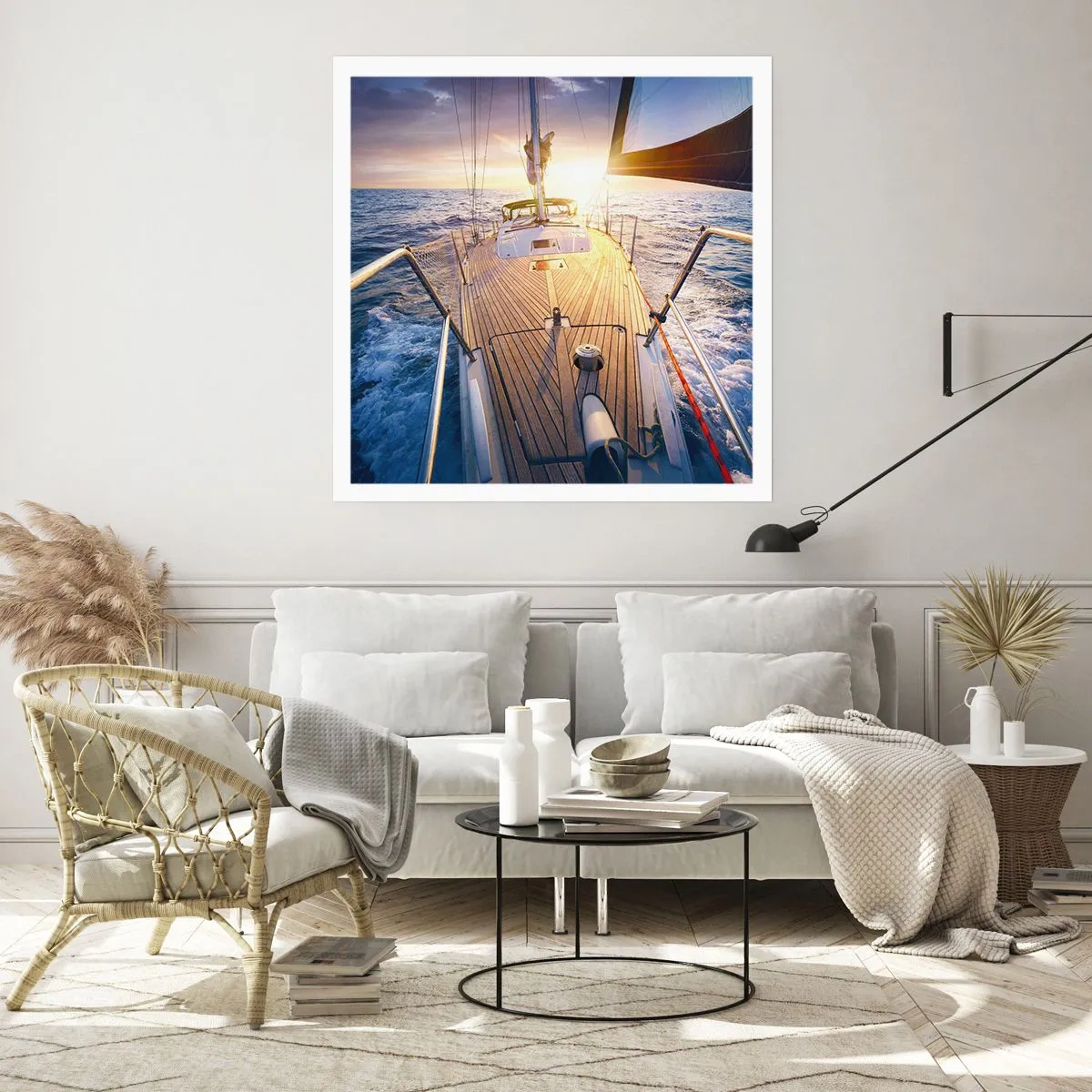 Poszter - Futás a hullámokon - 60x60 cm