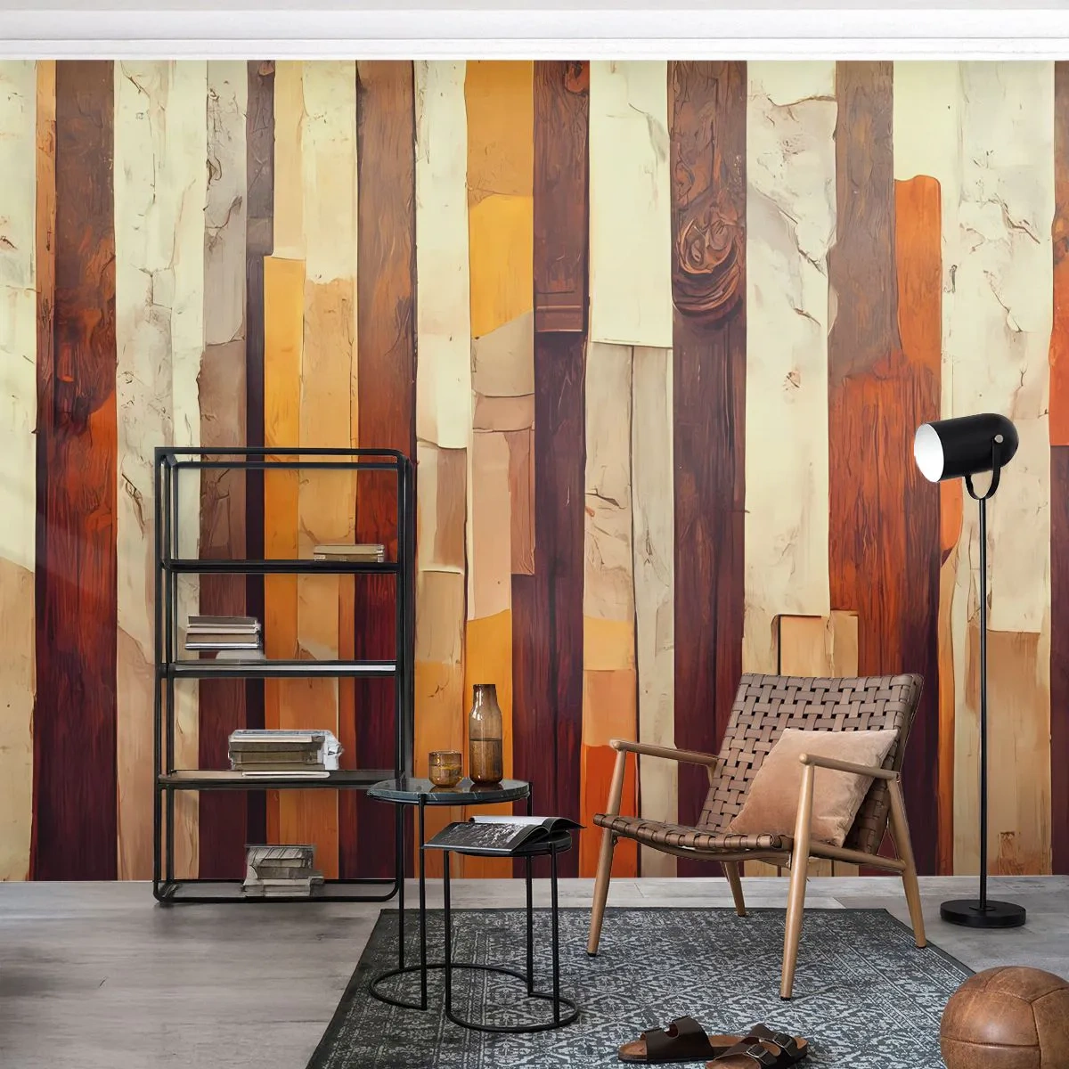 Fotótapéta Premium Canvas - Az erdei fák himnusza - Darab, Absztrakció, Övek - 400x280 cm