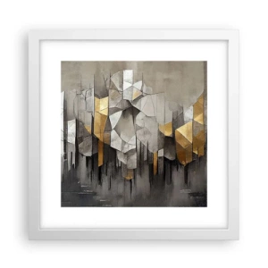 Poszter fekete keretben - Kompozíció jégből és fényből - 30x30 cm