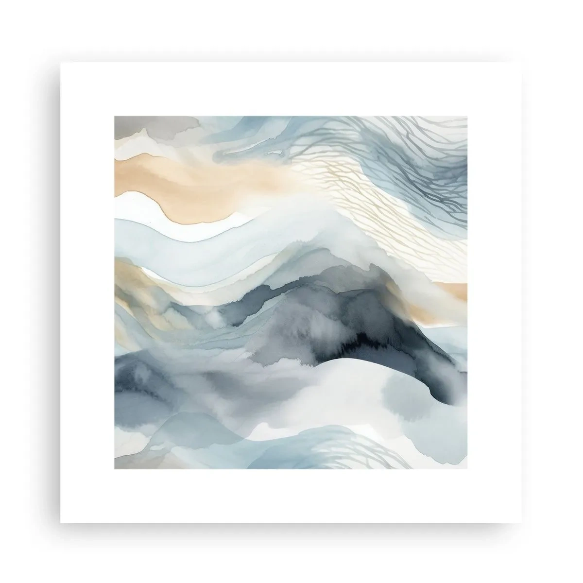 Poszter - Hó és köd absztrakció - 30x30 cm