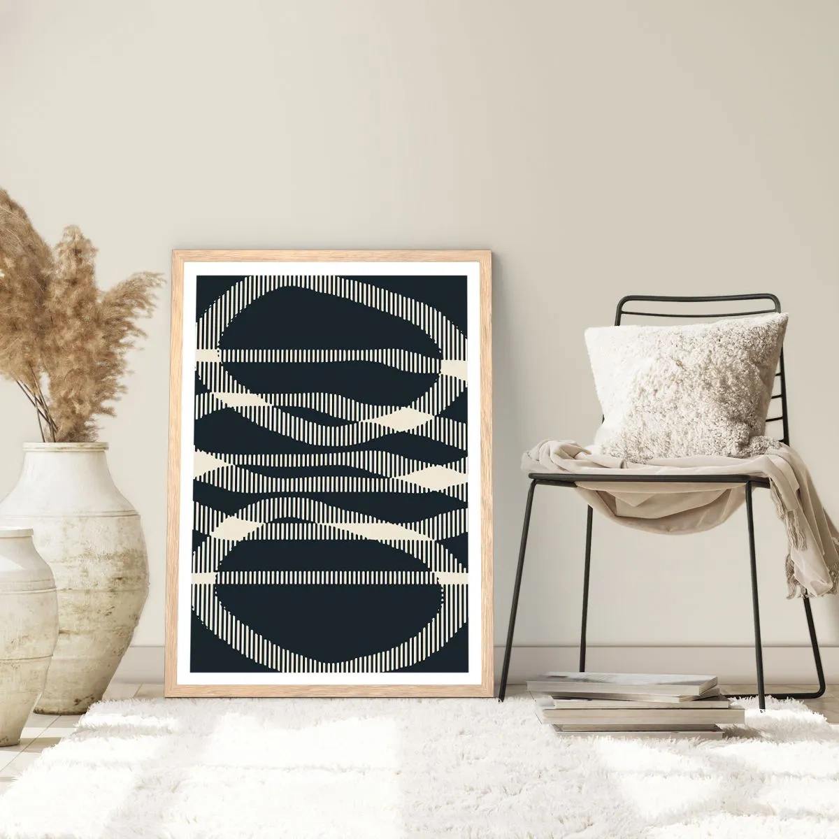 Poszter világos tölgy keretben - Sötétség megtörése kísérlete - 50x70 cm